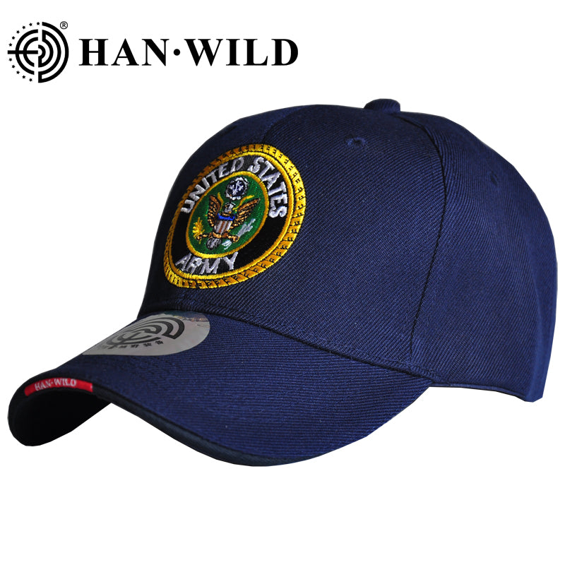 US Army Embroidered Caps Airborne Black Baseball Cap