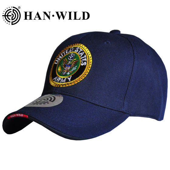 US Army Embroidered Caps Airborne Black Baseball Cap