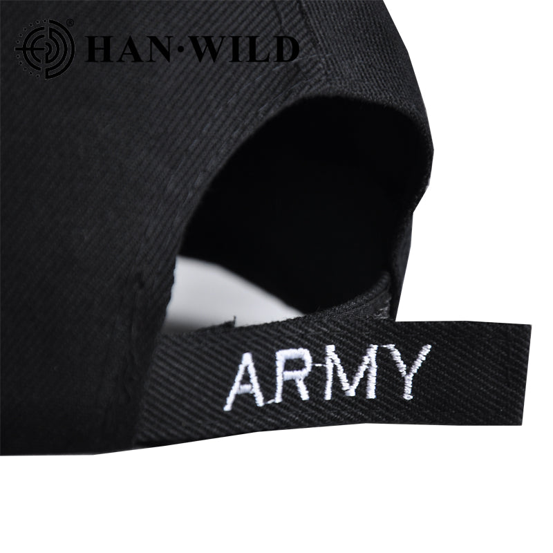 US Army Embroidered Caps Airborne Black Baseball Cap