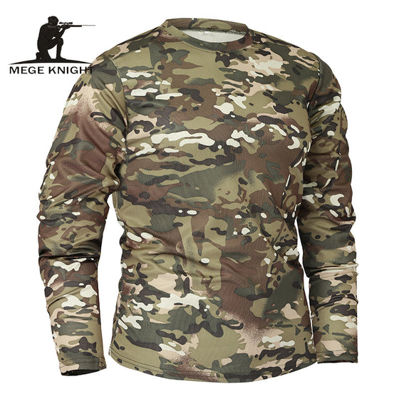 Army Men Long Sleeve Tactical Camouflage T-shirt Quick Dry Shirt