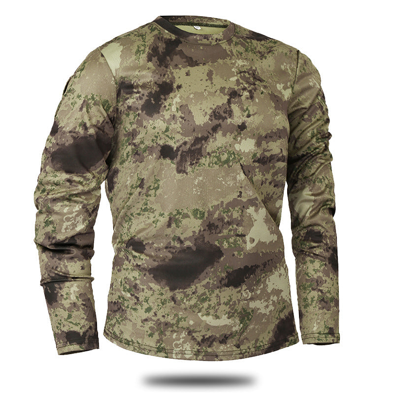 Army Men Long Sleeve Tactical Camouflage T-shirt Quick Dry Shirt