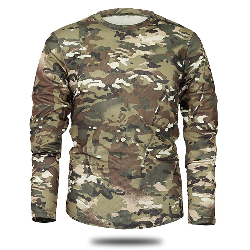 Army Men Long Sleeve Tactical Camouflage T-shirt Quick Dry Shirt