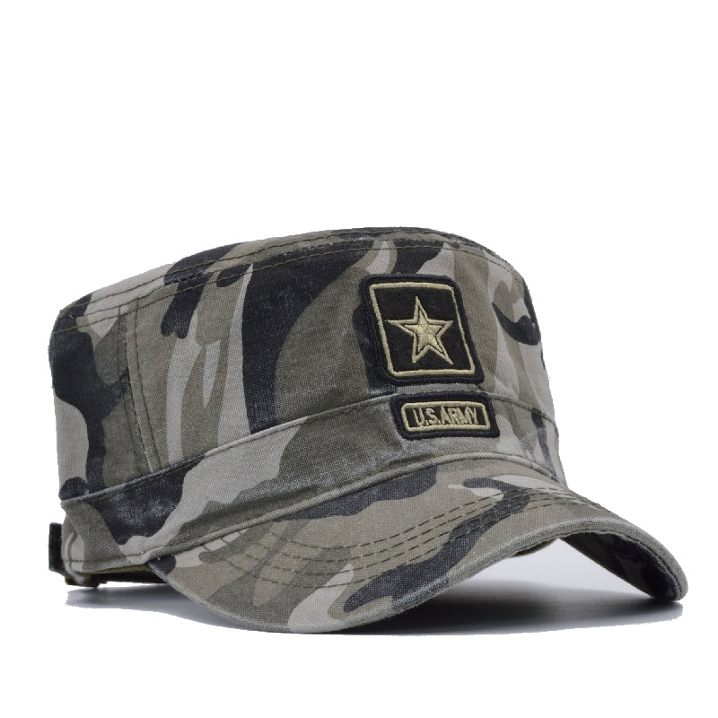 New Camo Flat Cap US Army Cap Men Baseball Cap