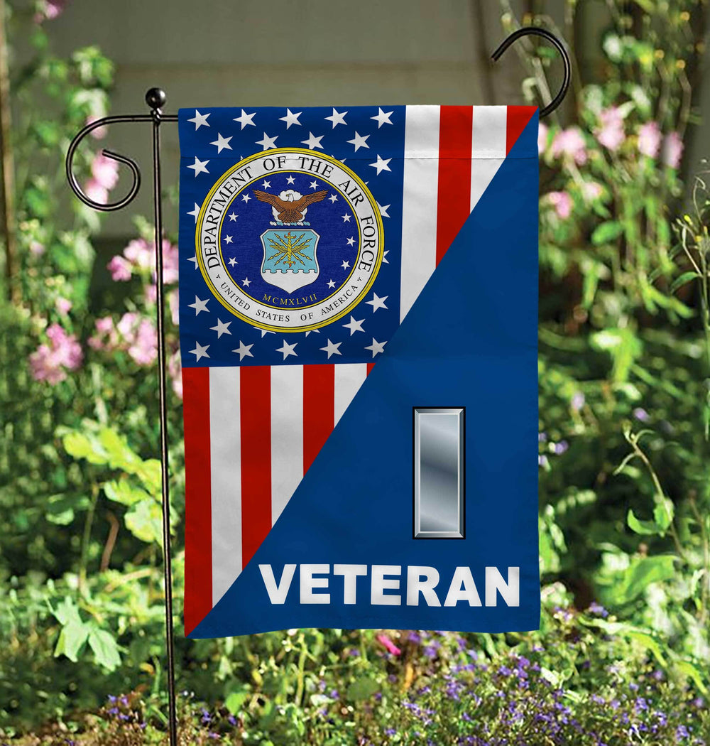 USAF Officer Rank Veteran Garden Flag Double-sided Print