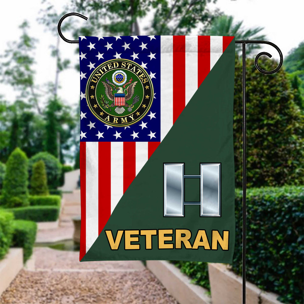US Army Officer Rank Garden Flag