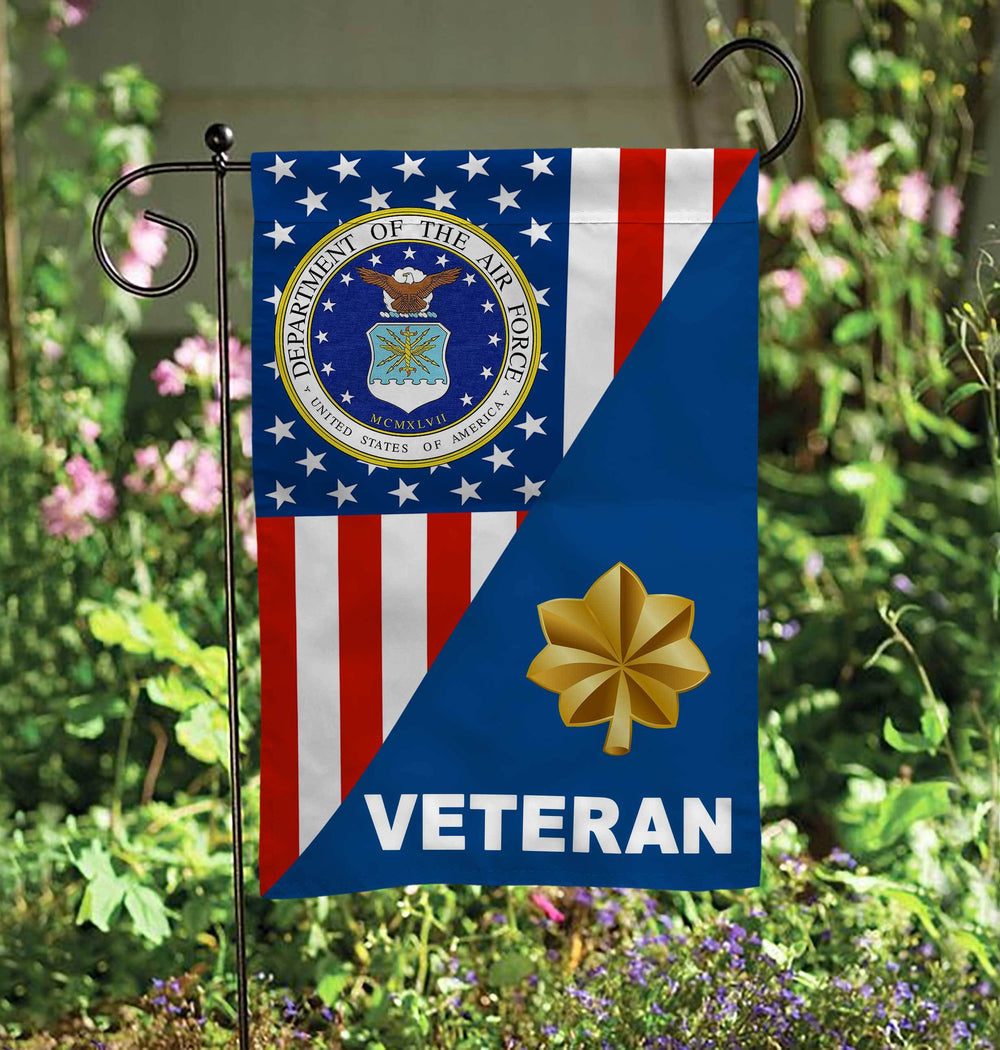 USAF Officer Rank Veteran Garden Flag Double-sided Print