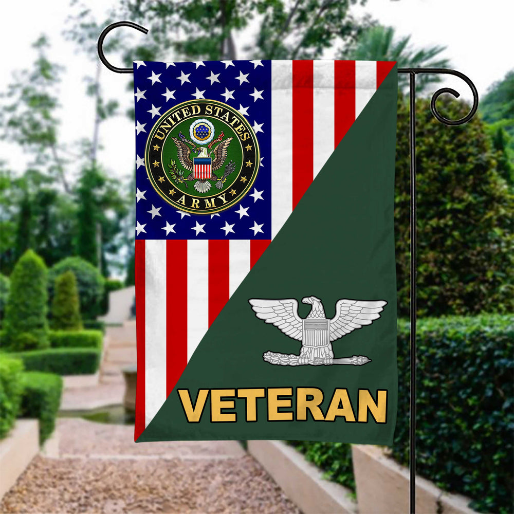 US Army Officer Rank Garden Flag