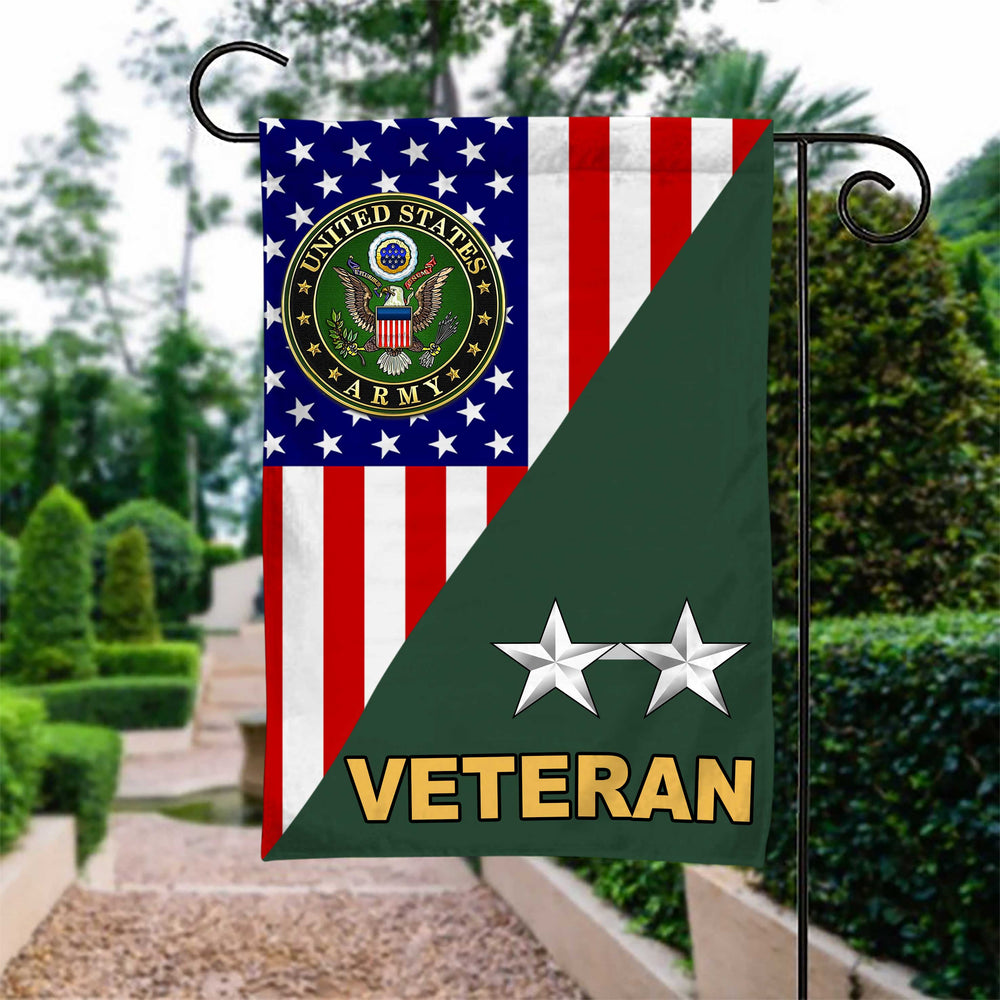 US Army Officer Rank Garden Flag