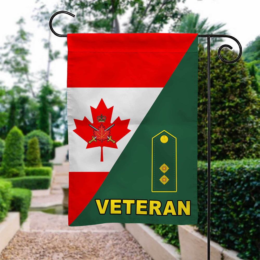 Canadian Army Rank Veteran Garden Flag Double-sided Print