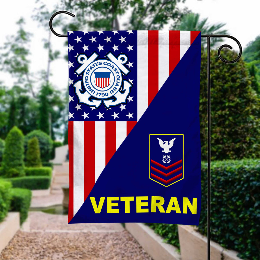 Coast Guard Ranks Veteran Garden Flag 2