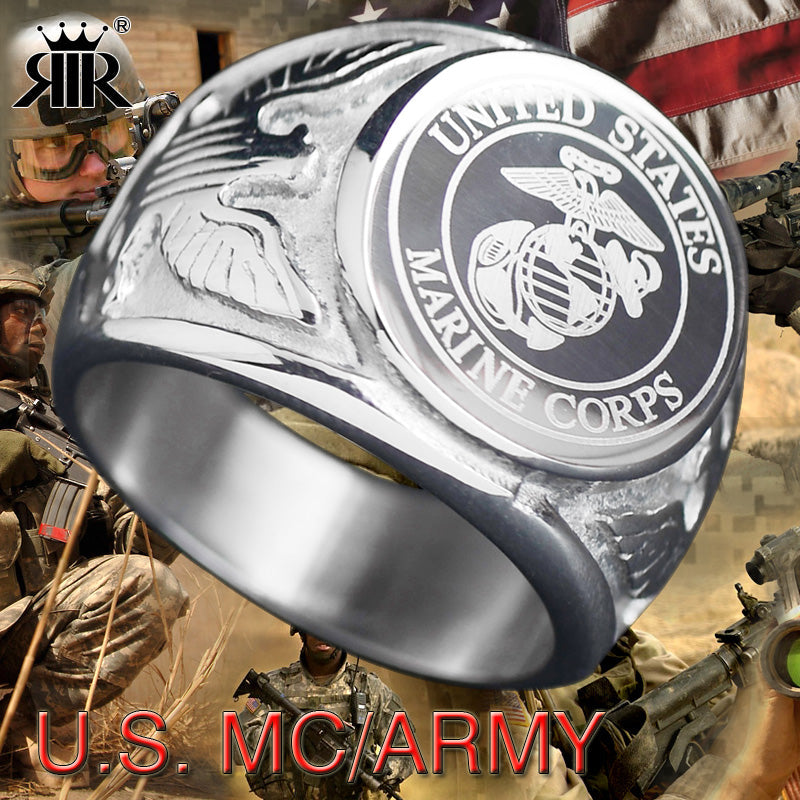 United States Marine Corps US ARMY Air Force Men Rings
