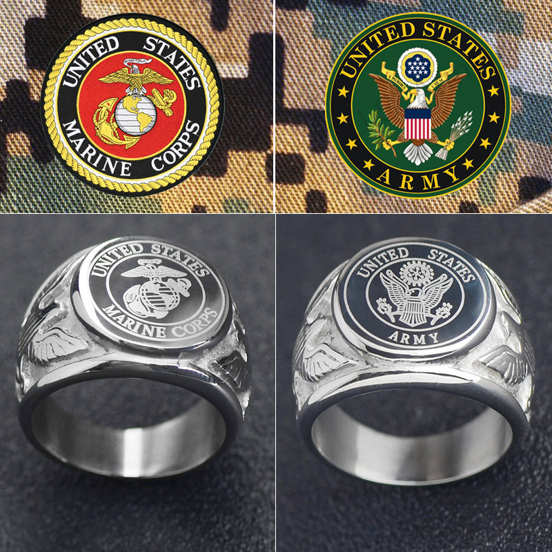 United States Marine Corps US ARMY Air Force Men Rings