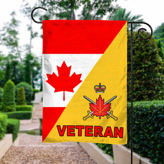 Canadian Army Veteran Garden Flag Double-sided Print
