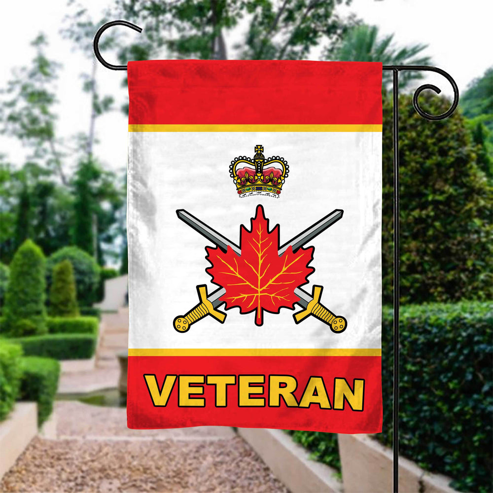 Canadian Army Veteran Garden Flag Double-sided Print