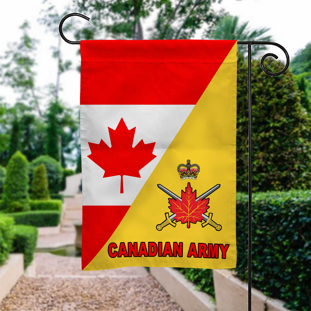 Canadian Army Veteran Garden Flag Double-sided Print