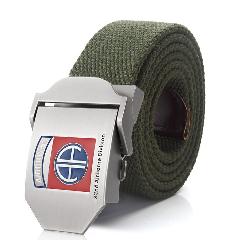 82nd Airborne Division luxury Metal buckle belt Army tactical belts for Men strap male