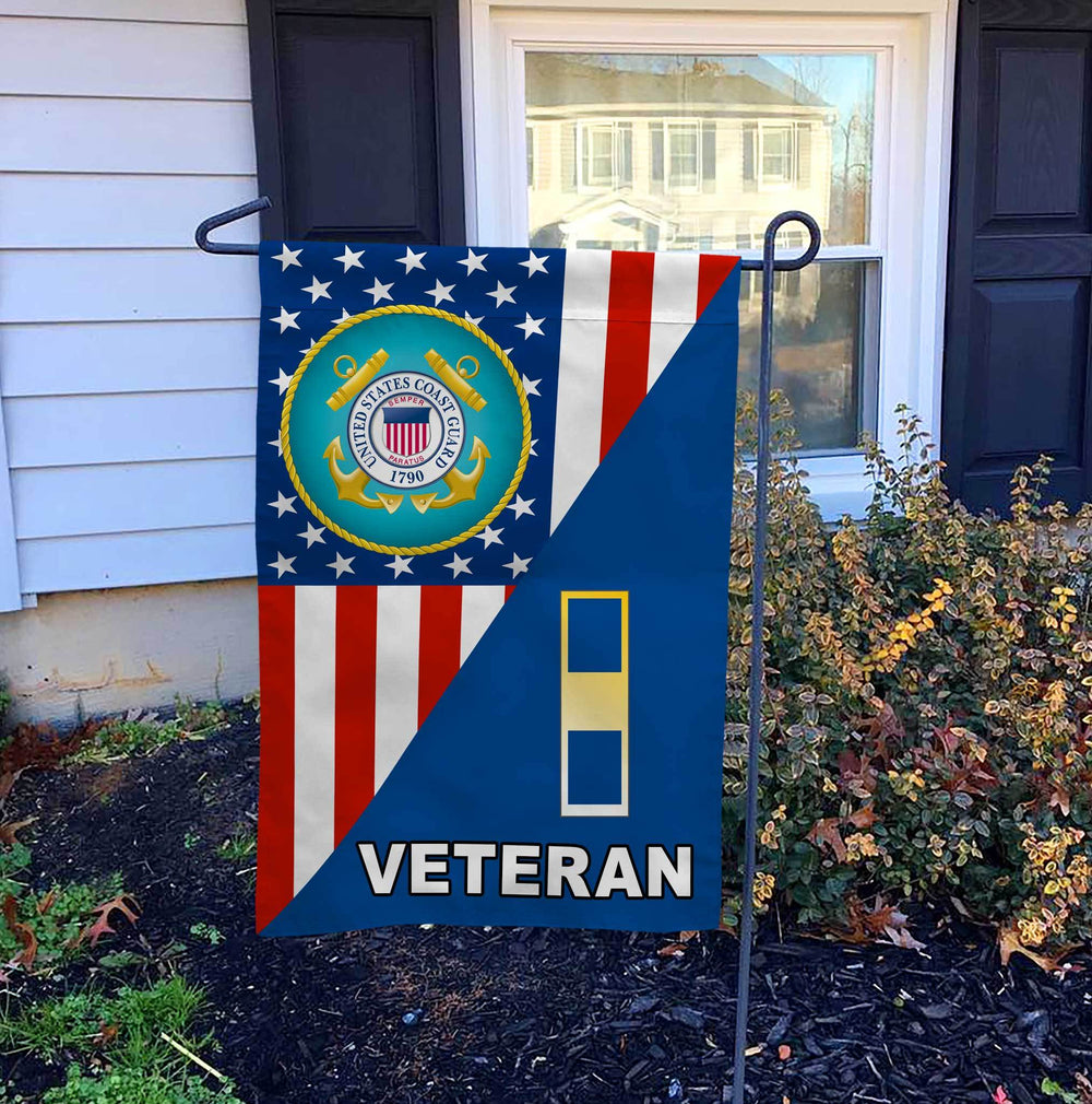 USCG Warrant Officer Ranks Veteran Garden Flag Double-Sided Print