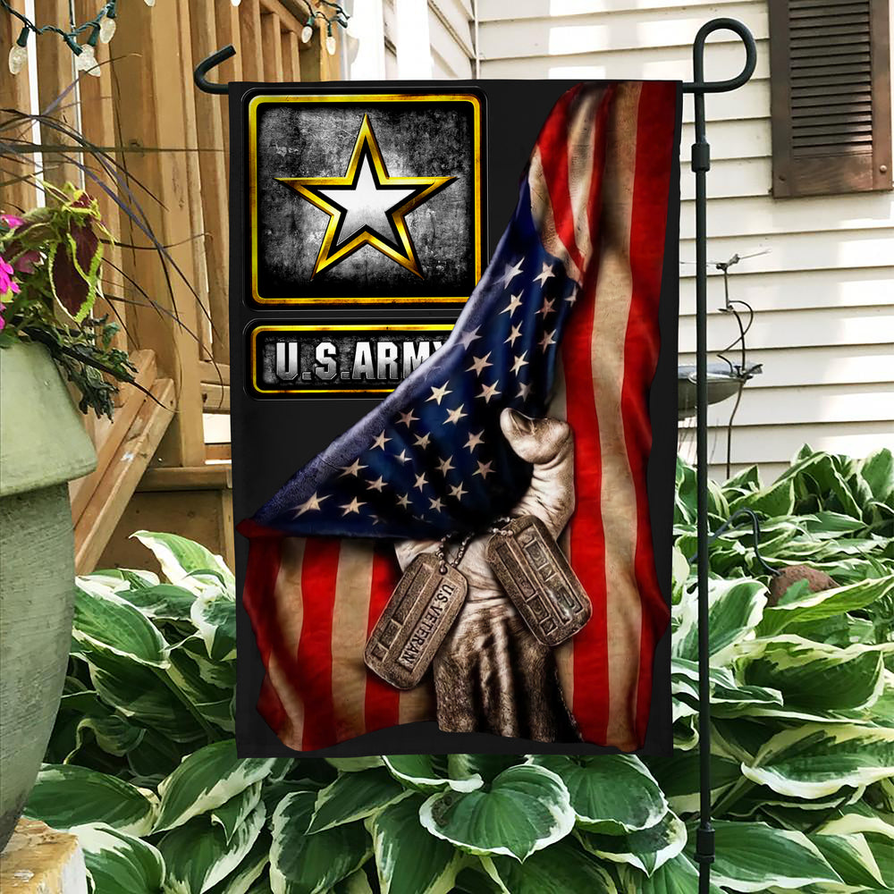 US. Army logo Veteran Garden Flag