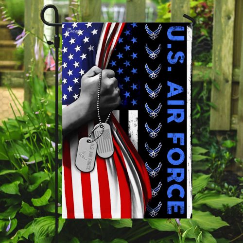 US Air Force Dog Tag Garden Flag Double-Sided Print