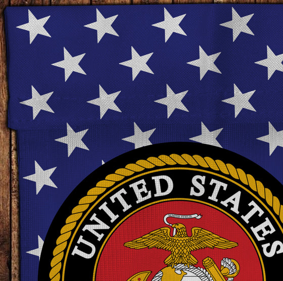 US Marines House Divided Veteran Garden Flag Double-sided Print