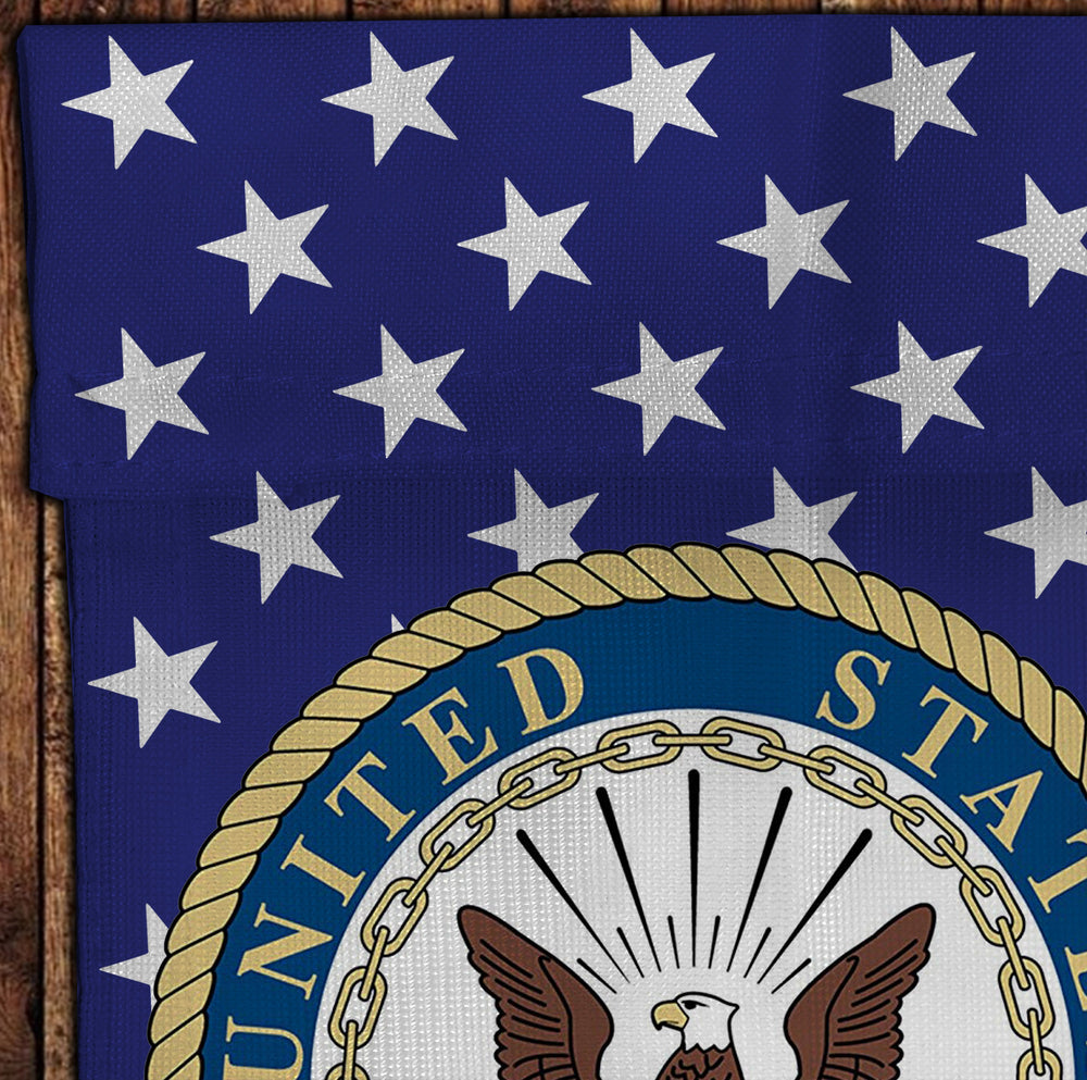 US Navy Warrant Officer Rank Veteran Garden Flag Double-sided Print