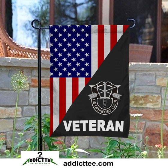 Special Forces VETERAN GARDEN FLAG