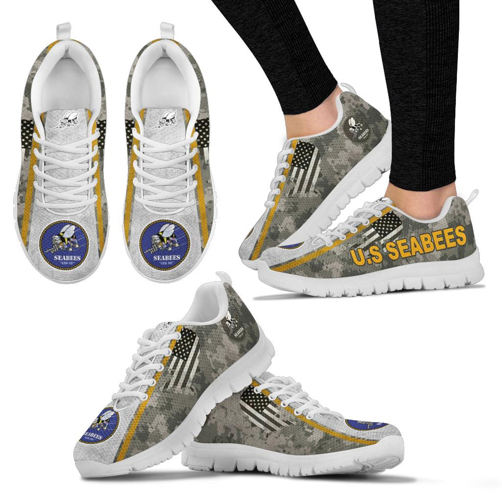 US. Seabees Logo Sneakers