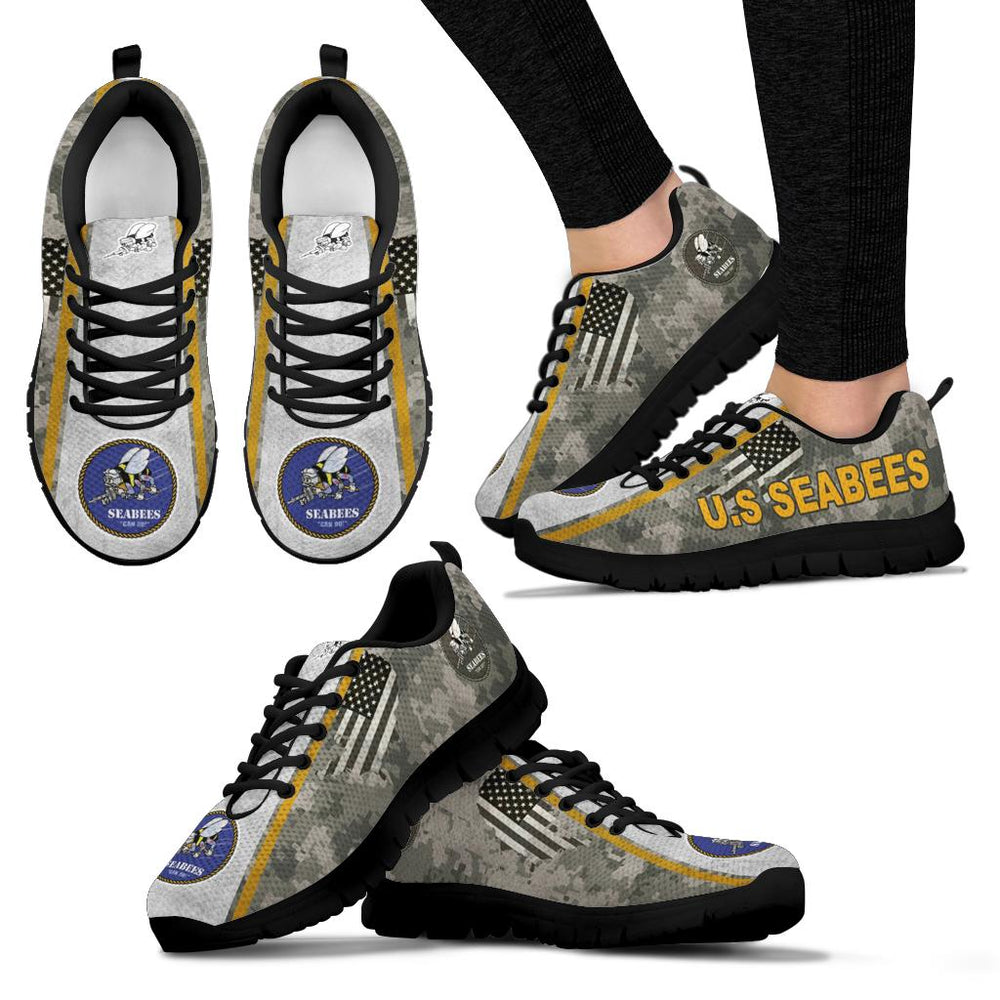 US. Seabees Logo Sneakers