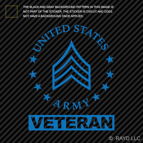 E-5 Sergeant Veteran US Army Rank Sticker Die Cut Decal SGT OR-5 E5