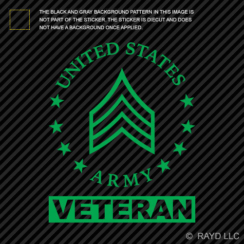 E-5 Sergeant Veteran US Army Rank Sticker Die Cut Decal SGT OR-5 E5