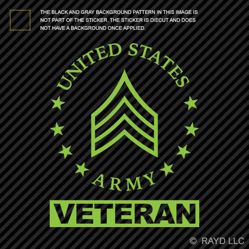 E-5 Sergeant Veteran US Army Rank Sticker Die Cut Decal SGT OR-5 E5