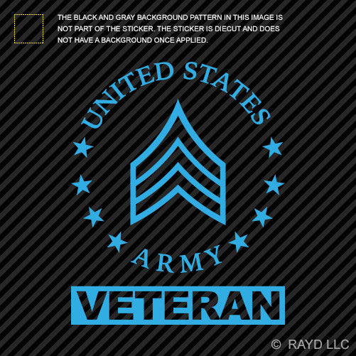 E-5 Sergeant Veteran US Army Rank Sticker Die Cut Decal SGT OR-5 E5