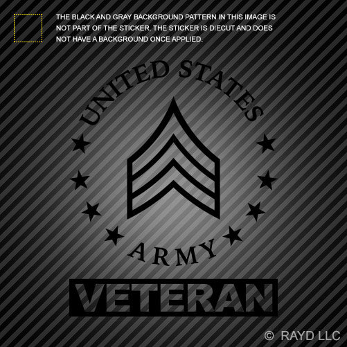 E-5 Sergeant Veteran US Army Rank Sticker Die Cut Decal SGT OR-5 E5