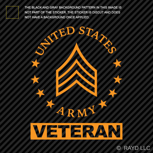 E-5 Sergeant Veteran US Army Rank Sticker Die Cut Decal SGT OR-5 E5