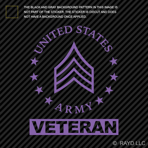 E-5 Sergeant Veteran US Army Rank Sticker Die Cut Decal SGT OR-5 E5