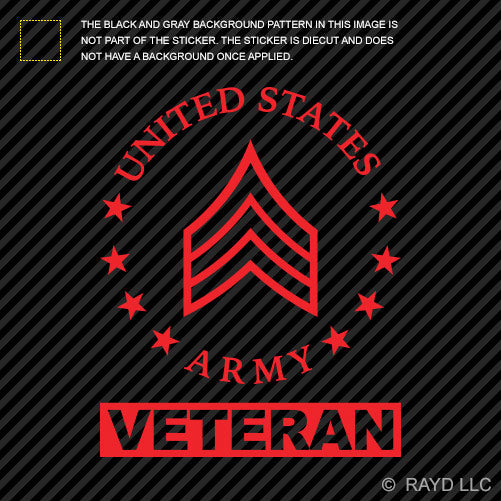 E-5 Sergeant Veteran US Army Rank Sticker Die Cut Decal SGT OR-5 E5