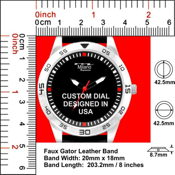 United States Army Ranger Tab Stainless Steel and Polymer Band Watch