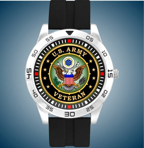 United States Army Veteran Seal Coat of Arms Emblem Military Watch