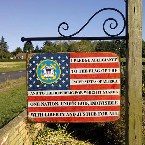 US Veteran I Pledge Allegiance To The Flag Metal Sign