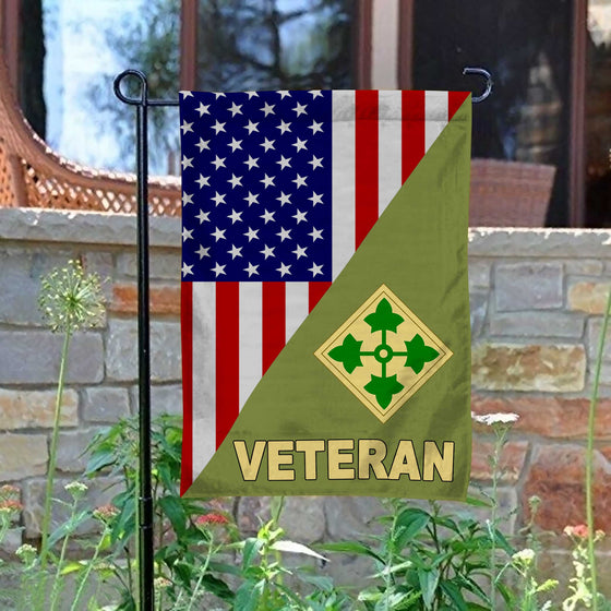 4th Infantry Division Veteran Garden Flag