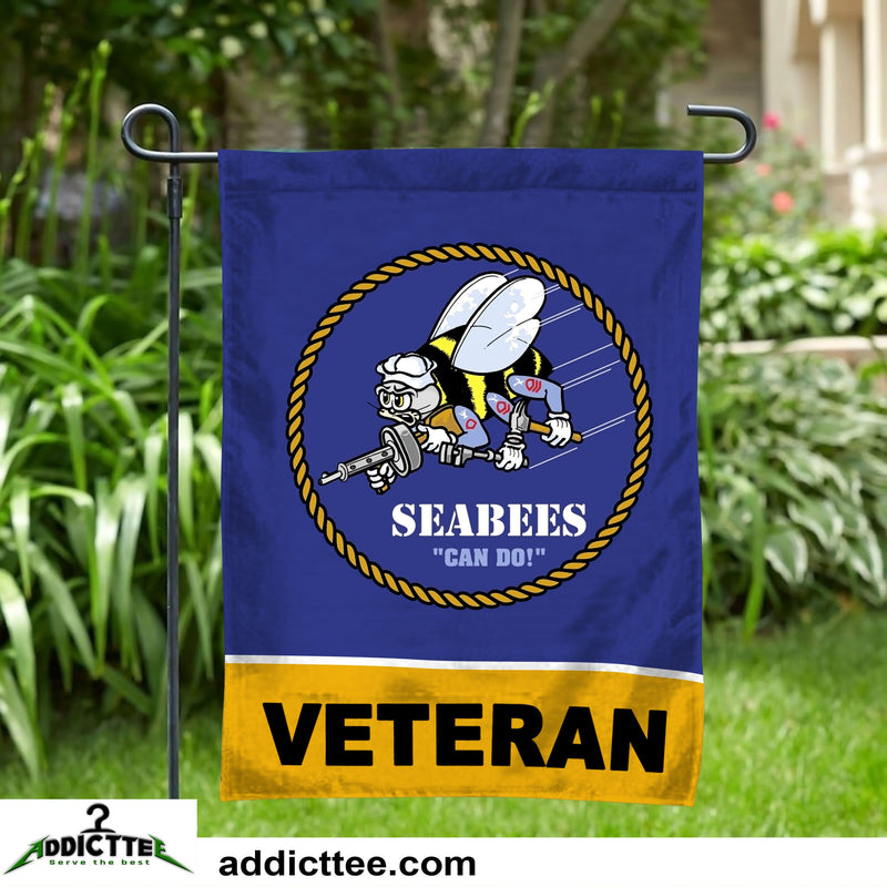 Usn Navy Seabees Veteran Garden Flag Gloritees