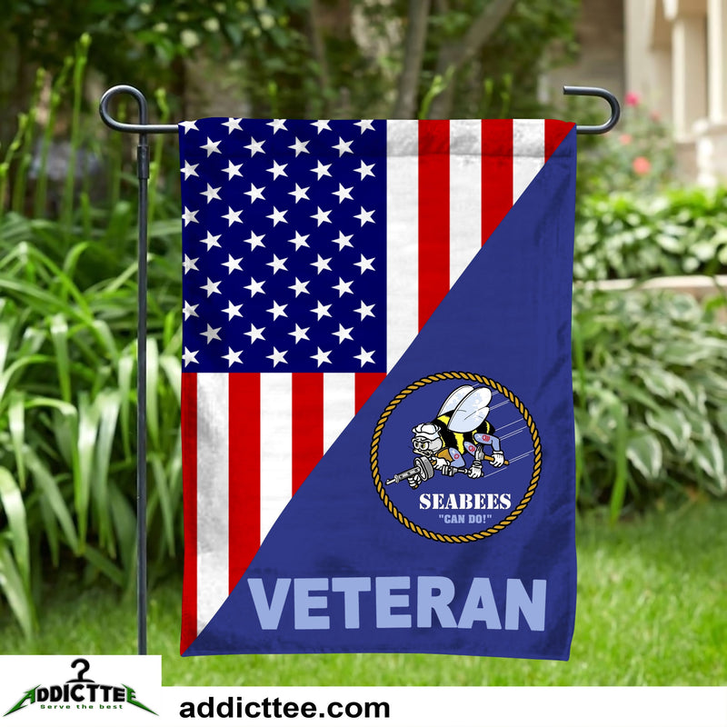 Usn Navy Seabees Veteran Garden Flag Gloritees