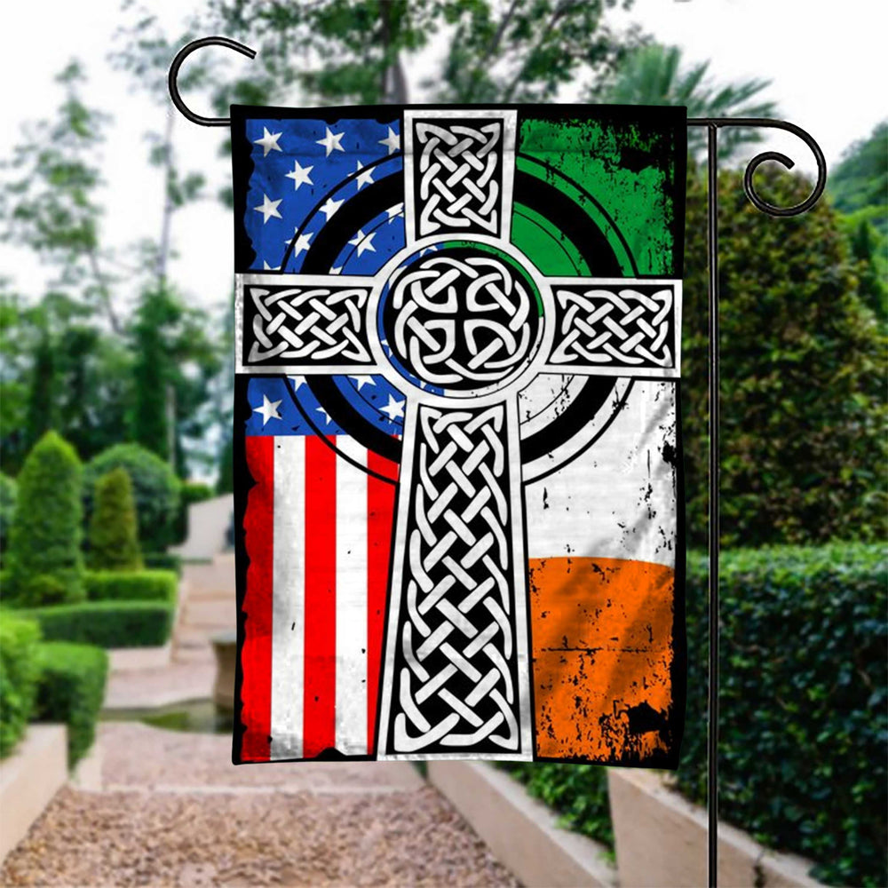 S.t Patrick Irish Catholic Cross Garden Flag