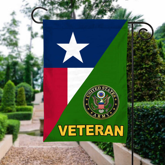US Army Veteran BLKTEX Garden Flag
