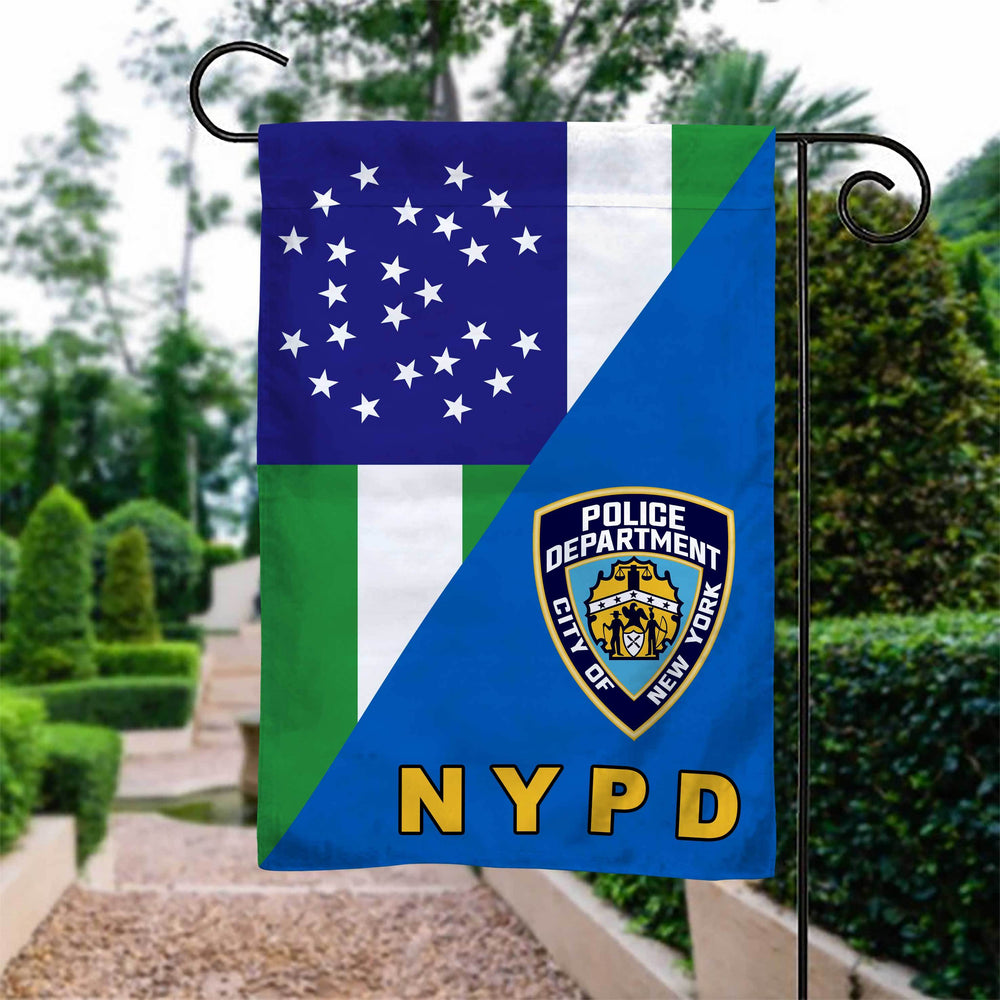 New York police department Garden Flag Double-sided Print