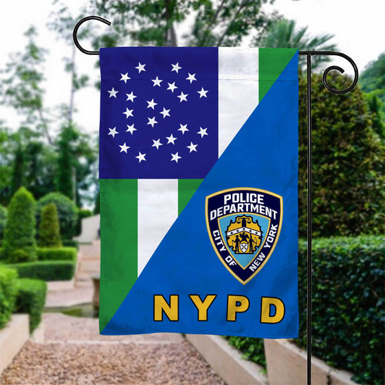 New York police department Garden Flag Double-sided Print