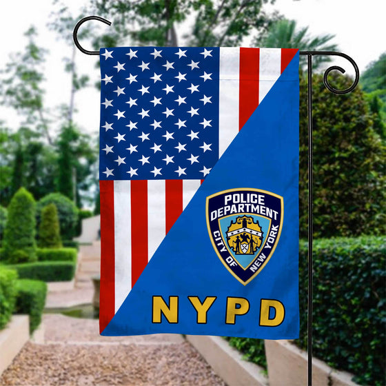 New York police department Garden Flag Double-sided Print