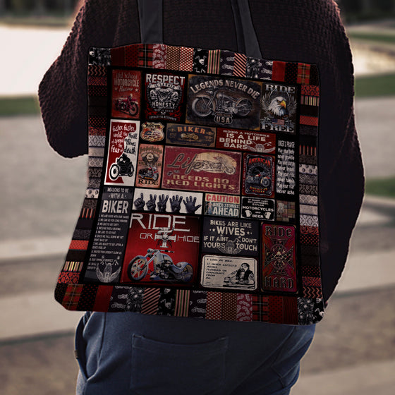 Life is riding a bike tote