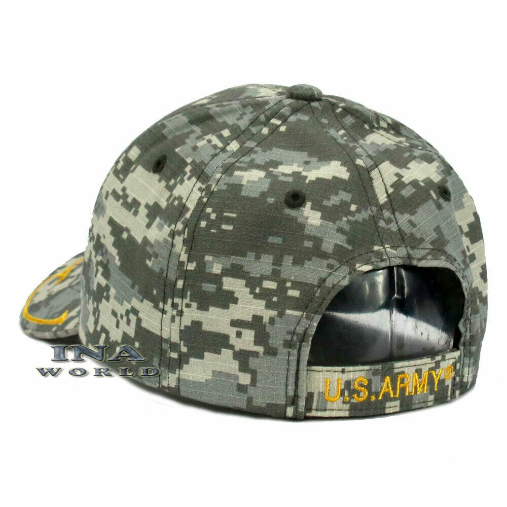 U.S. ARMY Hat ARMY VETERAN Eagle Logo Military Licensed Baseball Cap- ACU Camo
