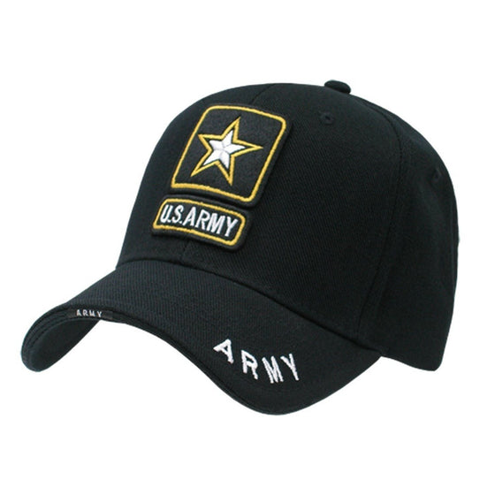 United States USA US Army Black Cap Caps Hat Hats Star